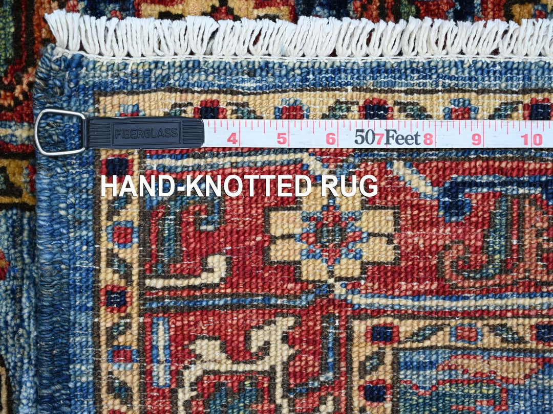 2'2" x 6'3" New Hand Knotted Blue Wool Runner Oriental Rug - MOA10221460