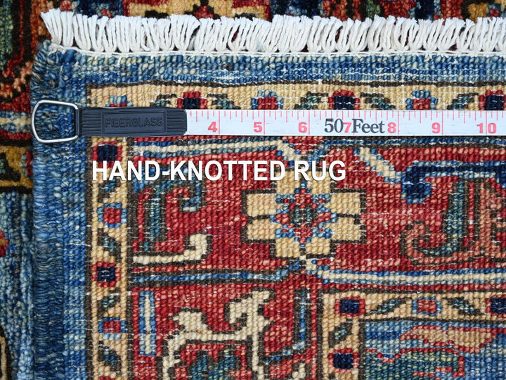 2'2" x 6'3" New Hand Knotted Blue Wool Runner Oriental Rug - MOA10221460