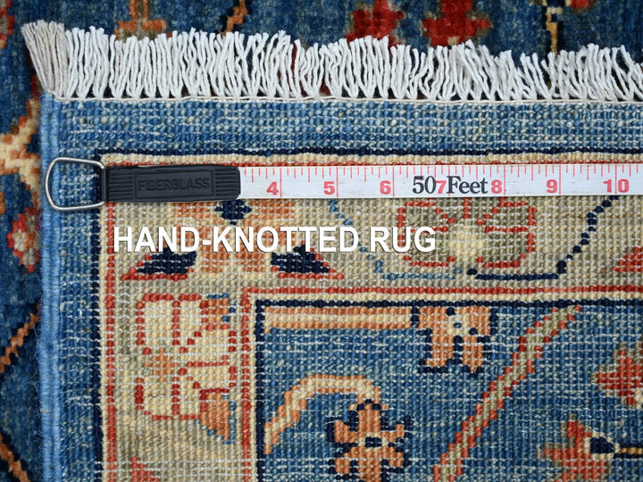 2'8" x 5'9" New Hand Knotted Blue Wool Runner Oriental Rug - MOA10221462