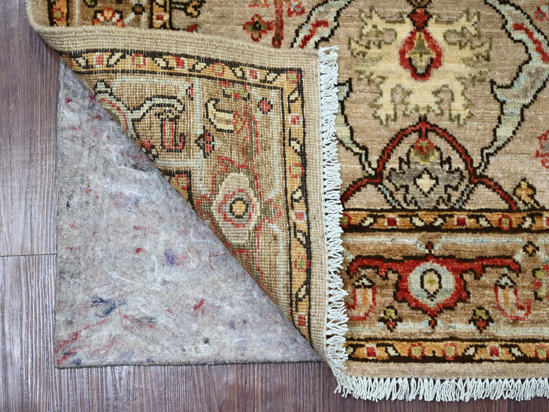 2'10" x 5'10" New Hand Knotted Brown Wool Runner Oriental Rug - MOA10221463