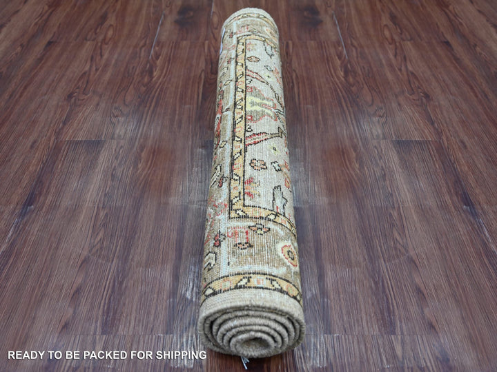 2'10" x 5'10" New Hand Knotted Brown Wool Runner Oriental Rug - MOA10221463