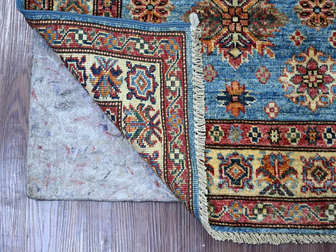 2'8" x 4'1" New Hand Knotted Blue Wool Rectangle Oriental Rug - MOA10221464