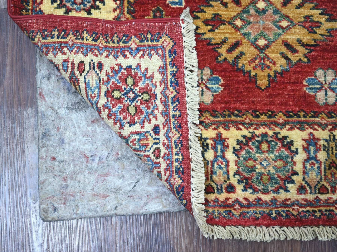 2'7" x 4'0" New Hand Knotted Red Wool Rectangle Oriental Rug - MOA10221466