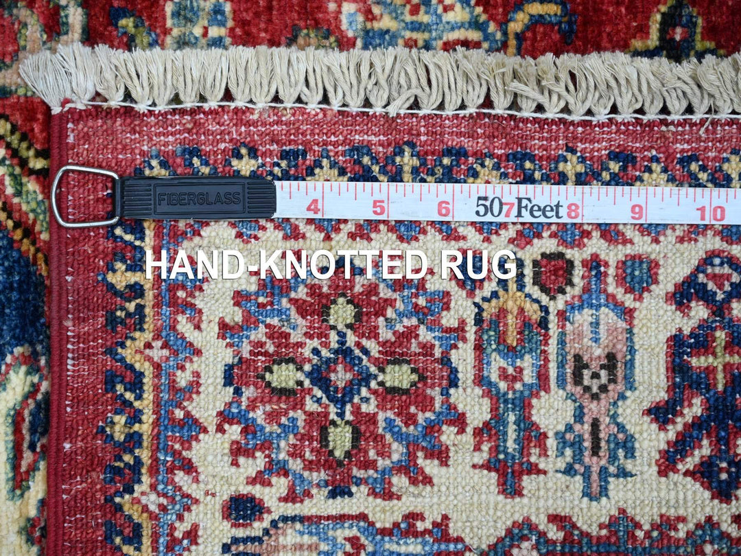 2'7" x 4'0" New Hand Knotted Red Wool Rectangle Oriental Rug - MOA10221466