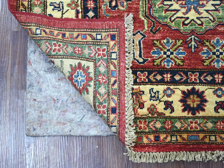 3'3" x 4'11" New Hand Knotted Red Wool Rectangle Oriental Rug - MOA10221469