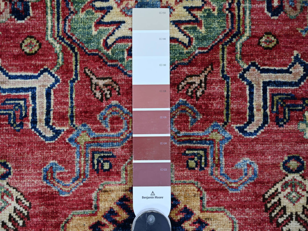 3'3" x 4'11" New Hand Knotted Red Wool Rectangle Oriental Rug - MOA10221469