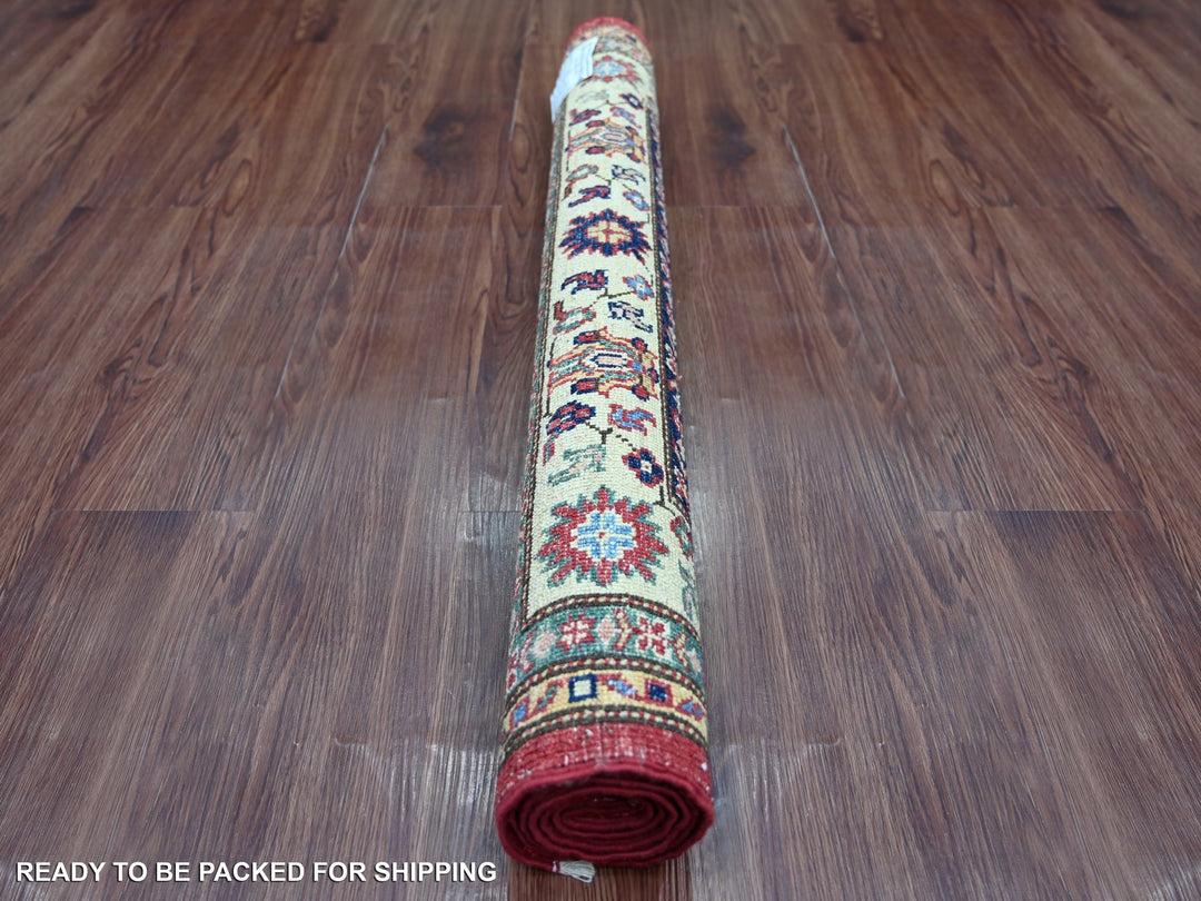3'3" x 4'11" New Hand Knotted Red Wool Rectangle Oriental Rug - MOA10221469