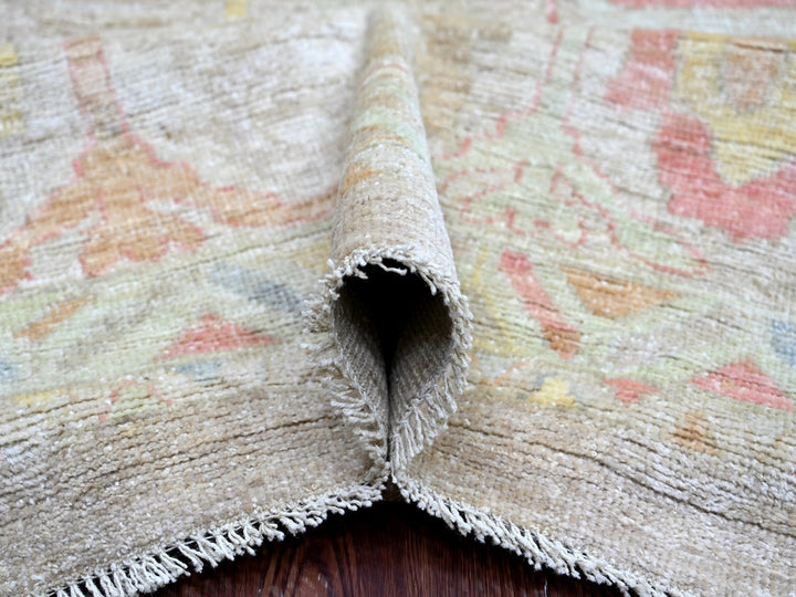 12'7" x 17'4" New Hand Knotted Brown Wool Rectangle Oriental Rug - MOA10221476