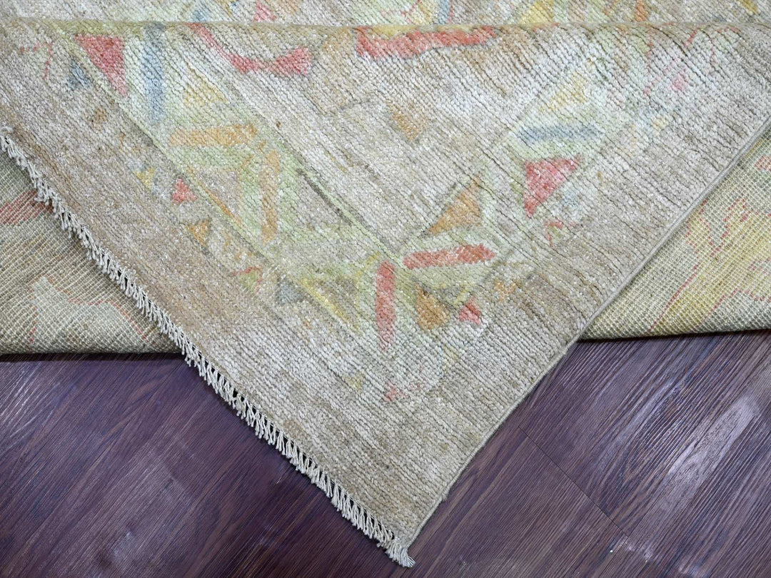 12'7" x 17'4" New Hand Knotted Brown Wool Rectangle Oriental Rug - MOA10221476