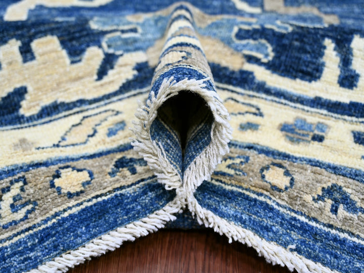 11'11" x 14'10" New Hand Knotted Blue Wool Rectangle Oriental Rug - MOA10221477