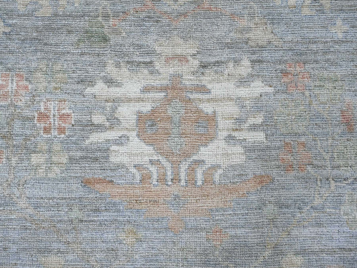 9'1" x 11'9" New Hand Knotted Blue Wool Rectangle Oriental Rug - MOA10221479