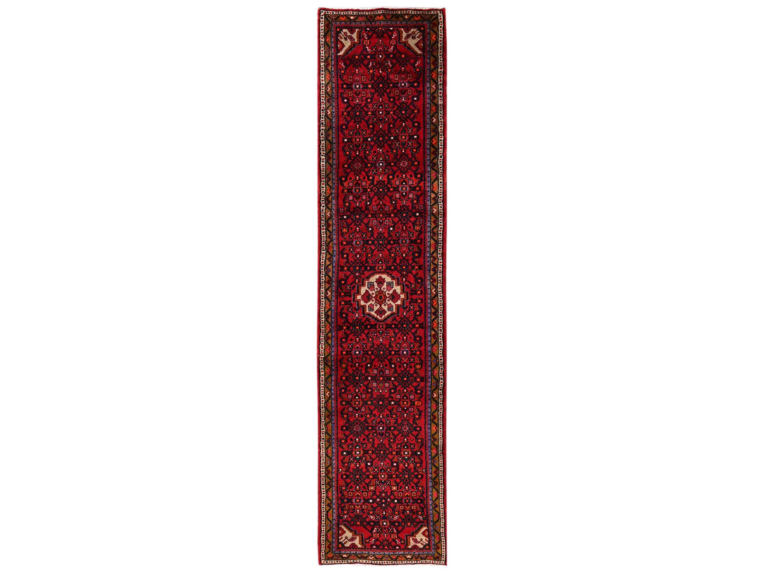 2'1" x 10'0" New Hand Knotted Red Wool Runner Oriental Rug - MOA1022147