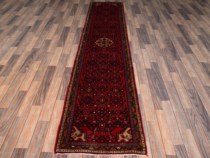 2'1" x 10'0" New Hand Knotted Red Wool Runner Oriental Rug - MOA1022147