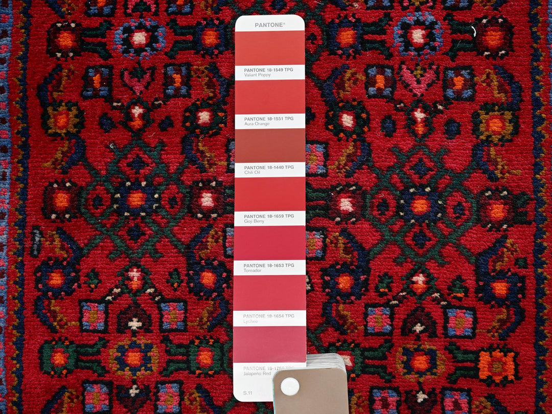 2'1" x 10'0" New Hand Knotted Red Wool Runner Oriental Rug - MOA1022147