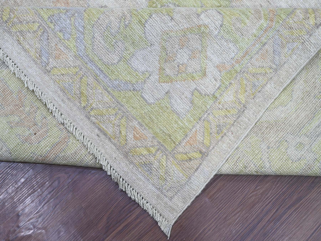 9'8" x 13'8" New Hand Knotted Grey Wool Rectangle Oriental Rug - MOA10221483