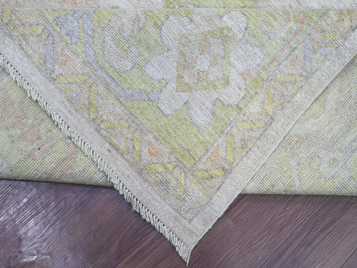 9'8" x 13'8" New Hand Knotted Grey Wool Rectangle Oriental Rug - MOA10221483