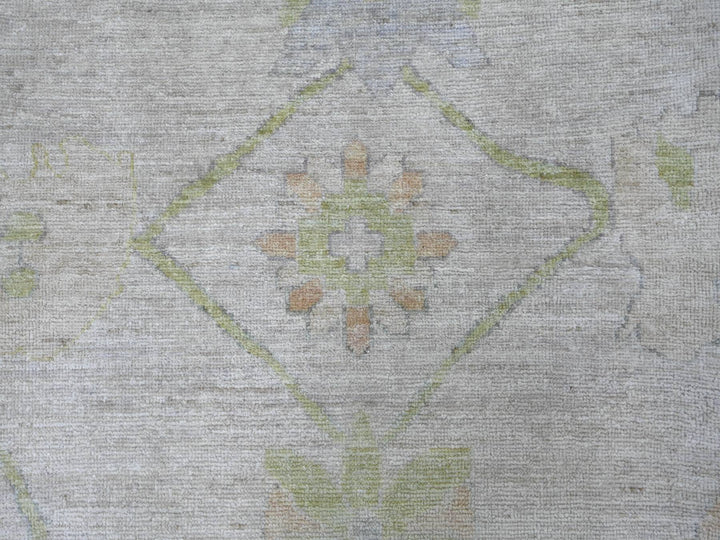 9'8" x 13'8" New Hand Knotted Grey Wool Rectangle Oriental Rug - MOA10221483