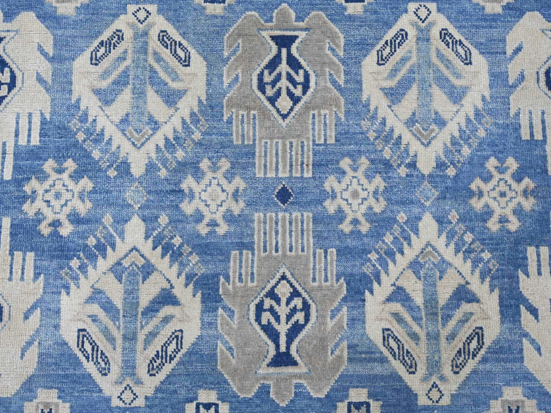 8'2" x 9'8" New Hand Knotted Black Wool Rectangle Oriental Rug - MOA10221486