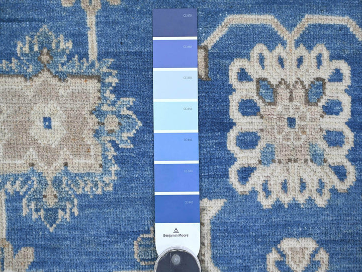 8'9" x 11'2" New Hand Knotted Blue Wool Rectangle Oriental Rug - MOA10221487