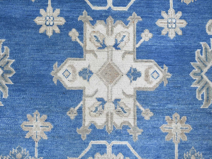8'9" x 11'2" New Hand Knotted Blue Wool Rectangle Oriental Rug - MOA10221487