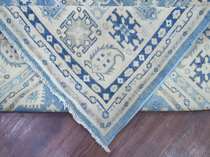 8'10" x 11'6" New Hand Knotted Blue Wool Rectangle Oriental Rug - MOA10221489