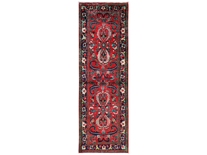 2'9" x 8'7" New Hand Knotted Red Wool Runner Oriental Rug - MOA1022148