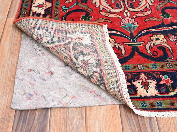 2'9" x 8'7" New Hand Knotted Red Wool Runner Oriental Rug - MOA1022148