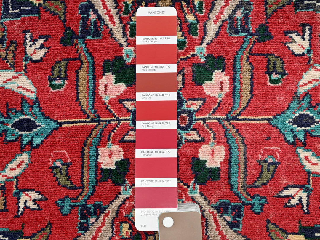 2'9" x 8'7" New Hand Knotted Red Wool Runner Oriental Rug - MOA1022148