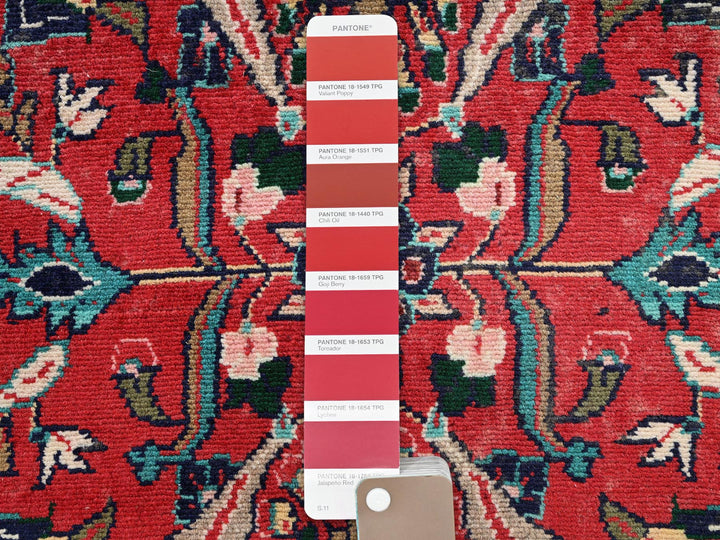 2'9" x 8'7" New Hand Knotted Red Wool Runner Oriental Rug - MOA1022148