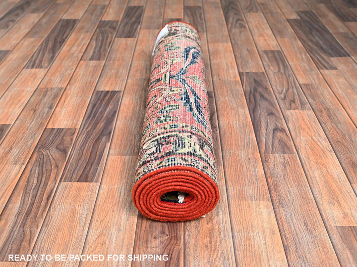 2'9" x 8'7" New Hand Knotted Red Wool Runner Oriental Rug - MOA1022148