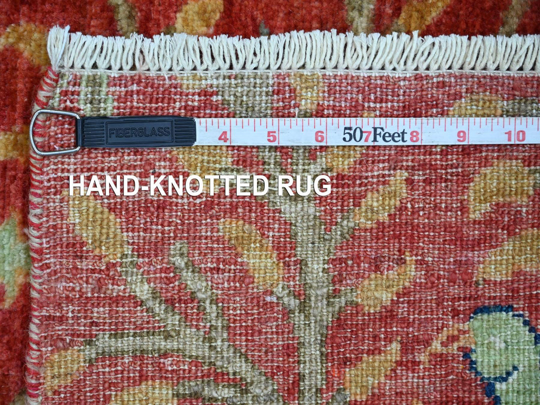 2'6" x 6'0" New Hand Knotted Red Wool Runner Oriental Rug - MOA10221491