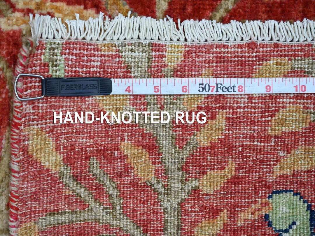 2'6" x 6'1" New Hand Knotted Red Wool Runner Oriental Rug - MOA10221494