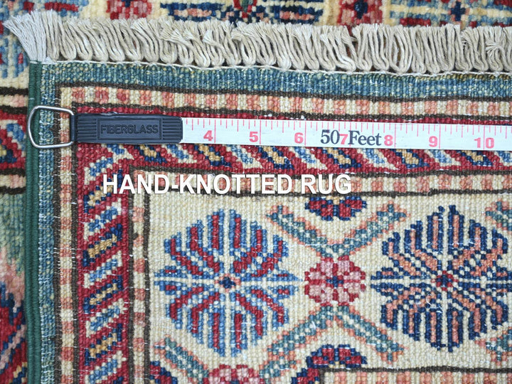 2'4" x 6'10" New Hand Knotted Green Wool Runner Oriental Rug - MOA10221499