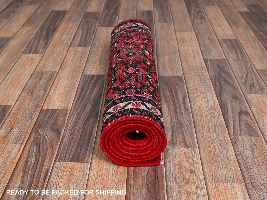 2'3" x 6'3" New Hand Knotted Red Wool Runner Oriental Rug - MOA1022149