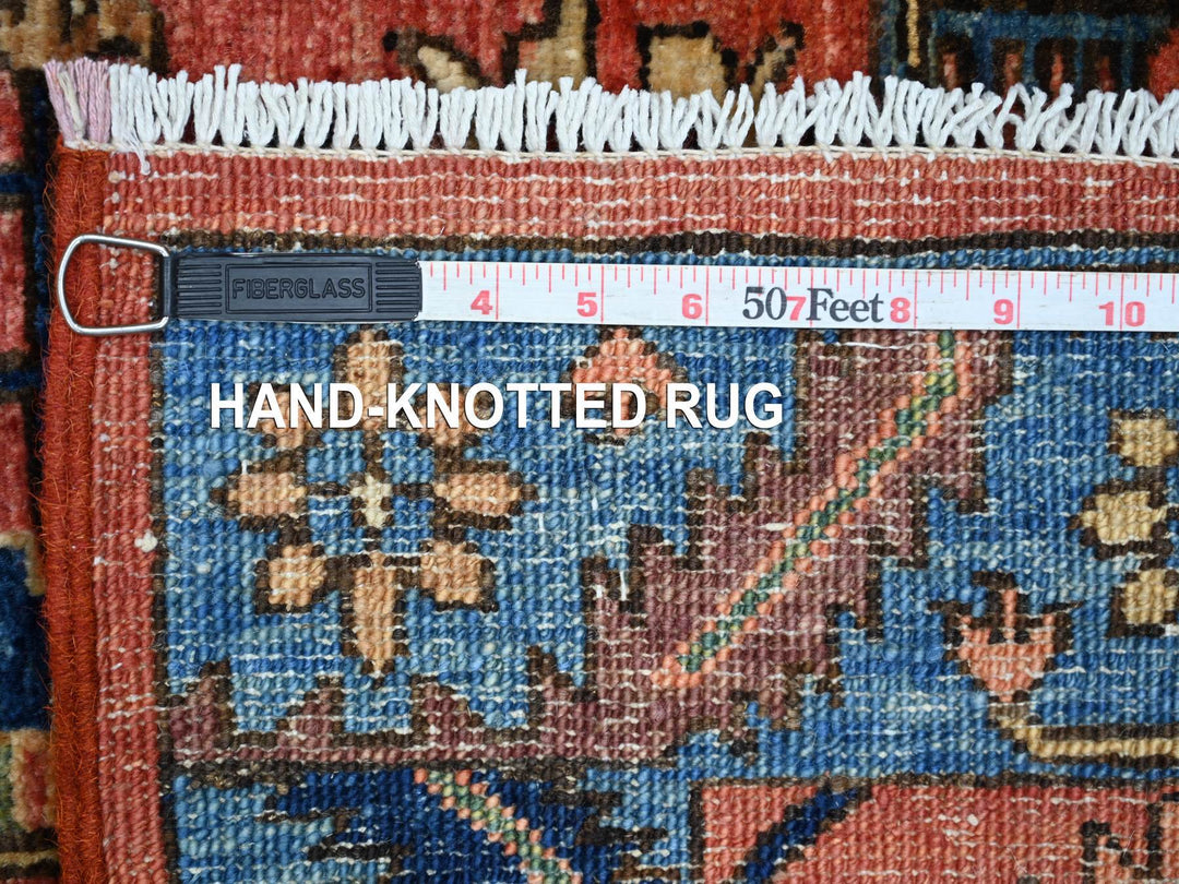 2'11" x 19'1" New Hand Knotted Red Wool Runner Oriental Rug - MOA10221501