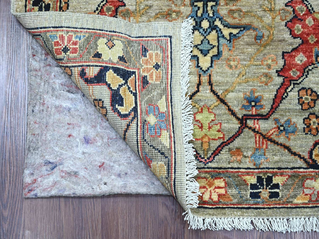 2'7" x 11'9" New Hand Knotted Grey Wool Runner Oriental Rug - MOA10221502