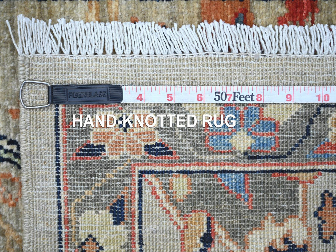 2'7" x 11'9" New Hand Knotted Grey Wool Runner Oriental Rug - MOA10221502