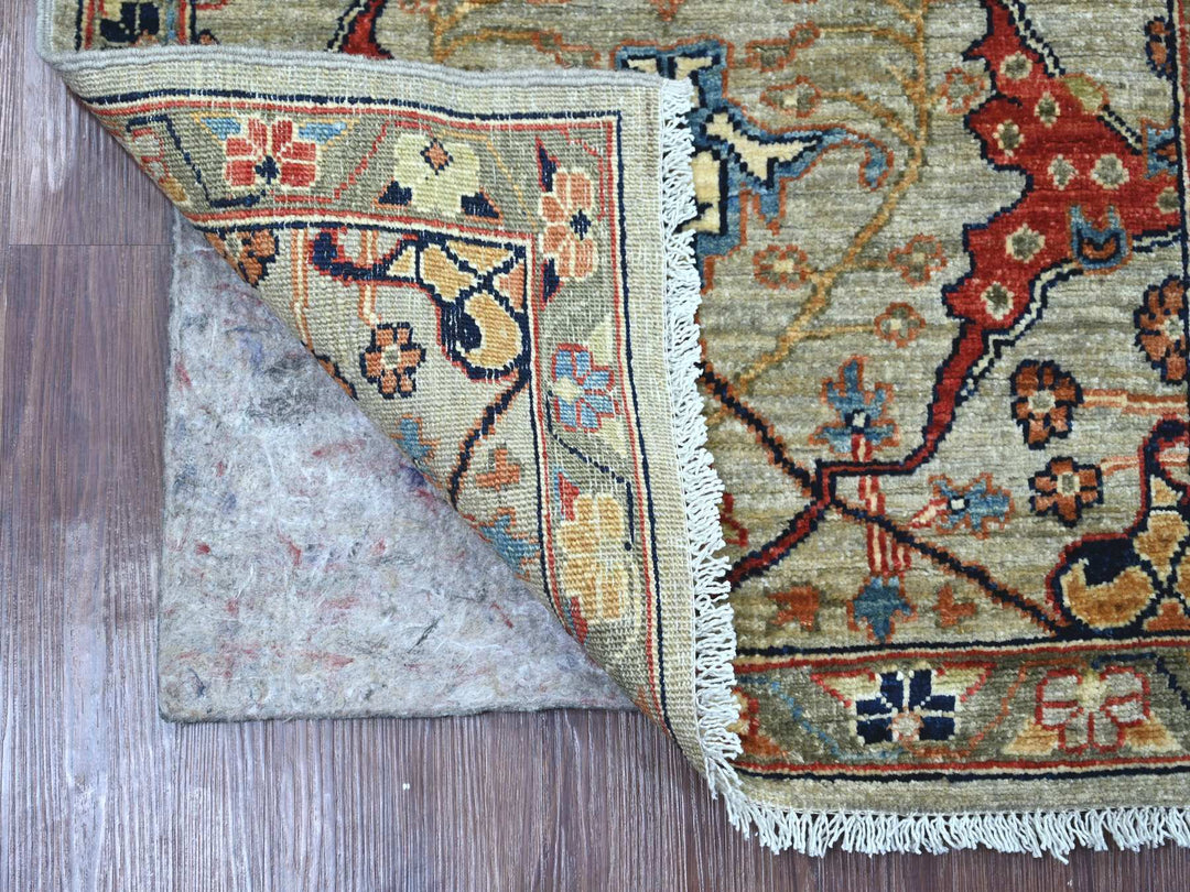 2'5" x 5'11" New Hand Knotted Grey Wool Runner Oriental Rug - MOA10221504