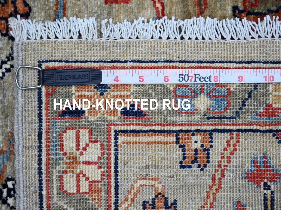 2'5" x 5'11" New Hand Knotted Grey Wool Runner Oriental Rug - MOA10221504