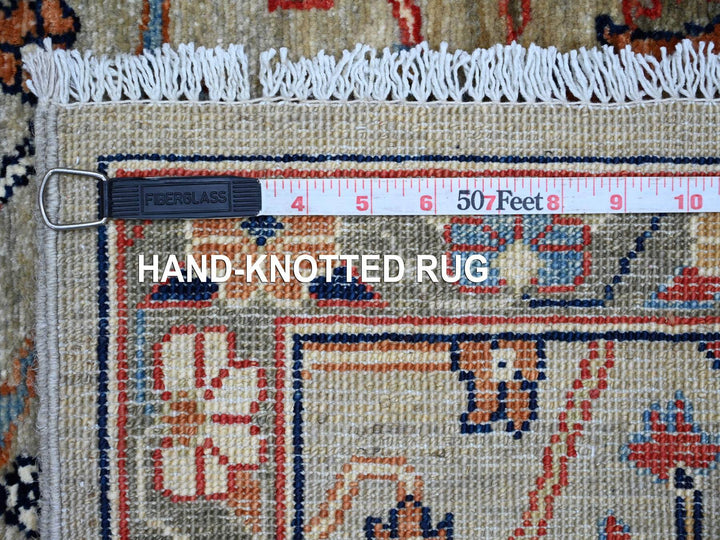 2'5" x 5'11" New Hand Knotted Grey Wool Runner Oriental Rug - MOA10221504