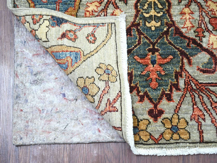 2'8" x 10'2" New Hand Knotted Grey Wool Runner Oriental Rug - MOA10221505