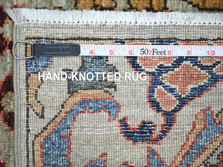 2'8" x 10'2" New Hand Knotted Grey Wool Runner Oriental Rug - MOA10221505