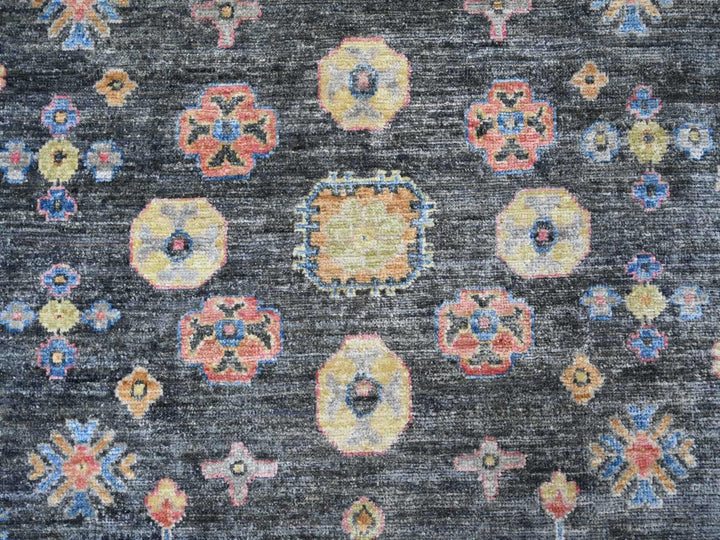 8'9" x 11'5" New Hand Knotted Grey Wool Rectangle Oriental Rug - MOA10221508