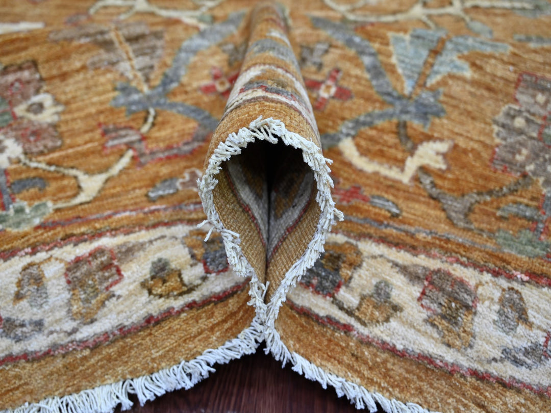 10'0" x 10'3" New Hand Knotted Brown Wool Round Oriental Rug - MOA10221509