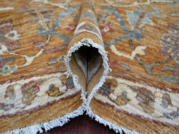 10'0" x 10'3" New Hand Knotted Brown Wool Round Oriental Rug - MOA10221509