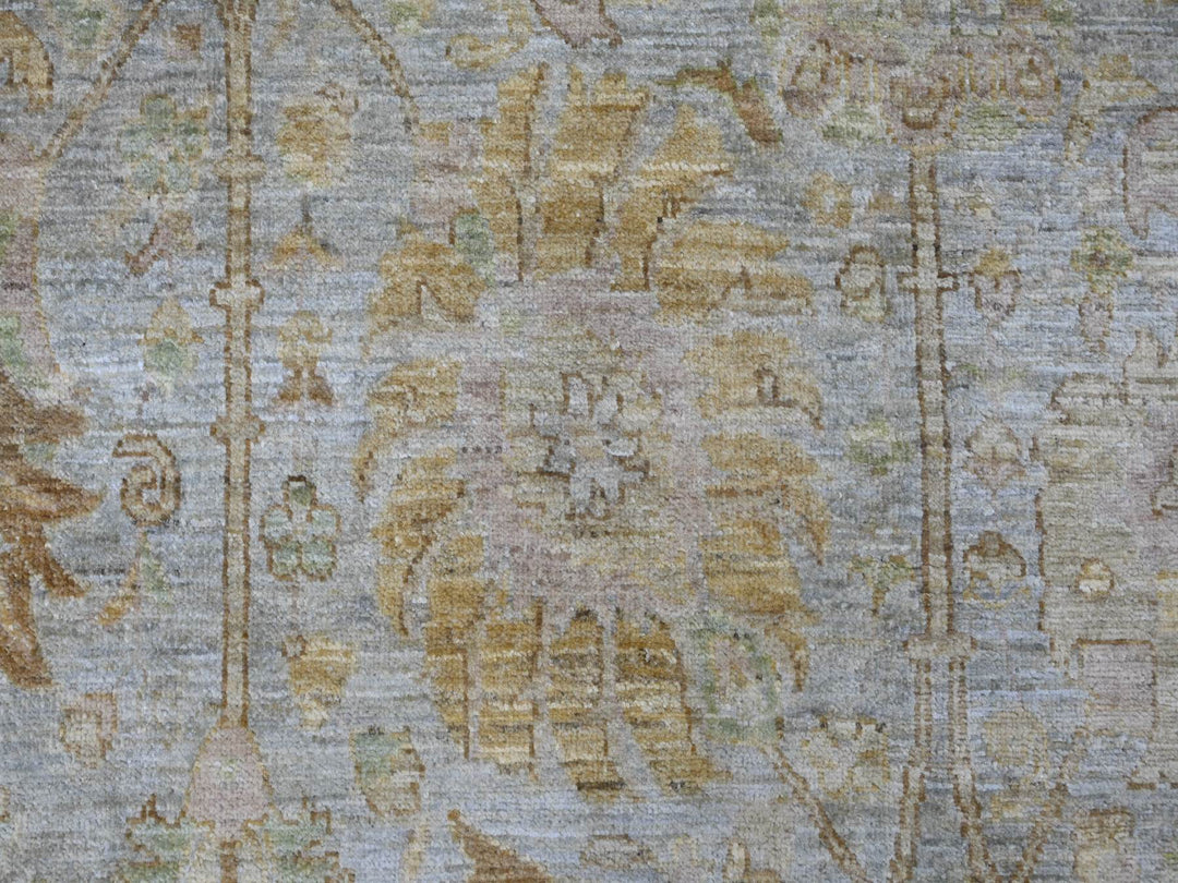10'0" x 10'4" New Hand Knotted Grey Wool Round Oriental Rug - MOA10221510