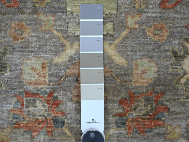 9'7" x 9'9" New Hand Knotted Grey Wool Round Oriental Rug - MOA10221511