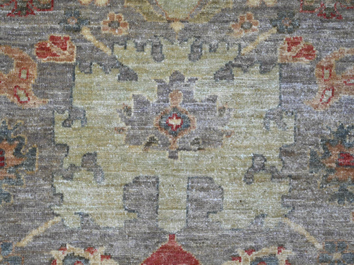 9'7" x 9'9" New Hand Knotted Grey Wool Round Oriental Rug - MOA10221511