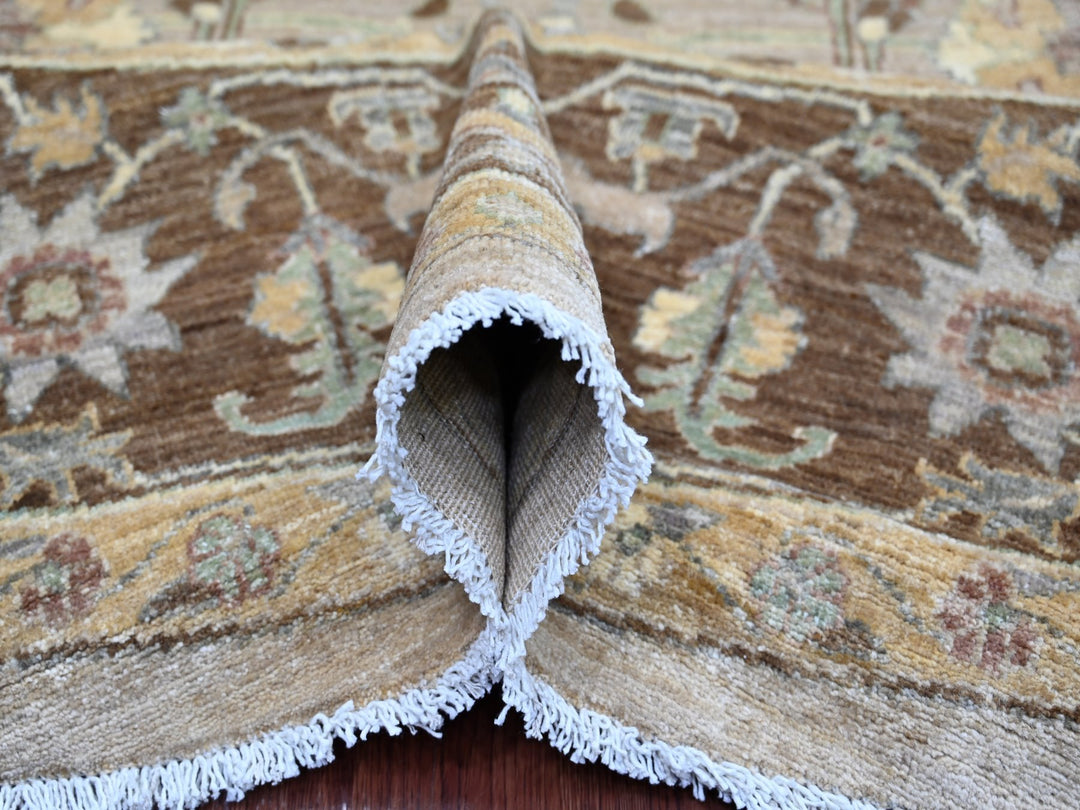 9'10" x 10'0" New Hand Knotted Grey Wool Round Oriental Rug - MOA10221512