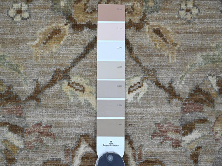 9'10" x 10'0" New Hand Knotted Grey Wool Round Oriental Rug - MOA10221512